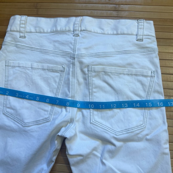 NWOT- Kristensen Du Nord WHITE JEANS grey stitching cotton elastane. US size 6 - Picture 4 of 10